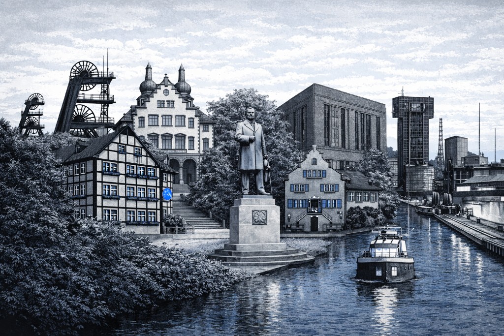 Illustration: Skyline und Motive aus Hamm (Westfalen)